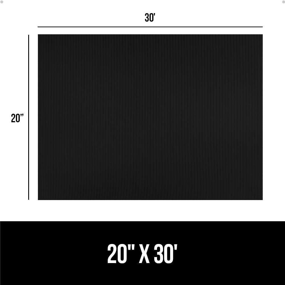 image:imageGORILLA GRIP DuraGuard Shelf Liner NonAdhesive Cabinet Liners for Kitchen Drawers Shelves Refrigerator Pantry Storage Bathroom Closet Durable Waterproof BPA Free Ribbed Plastic 12x20 ClearBlack Onyx Ribbed
