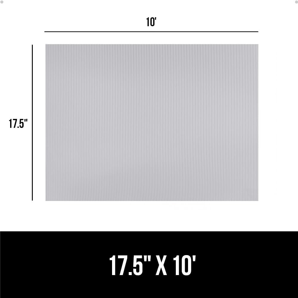 image:imageGORILLA GRIP DuraGuard Shelf Liner NonAdhesive Cabinet Liners for Kitchen Drawers Shelves Refrigerator Pantry Storage Bathroom Closet Durable Waterproof BPA Free Ribbed Plastic 12x20 ClearLight Gray Ribbed