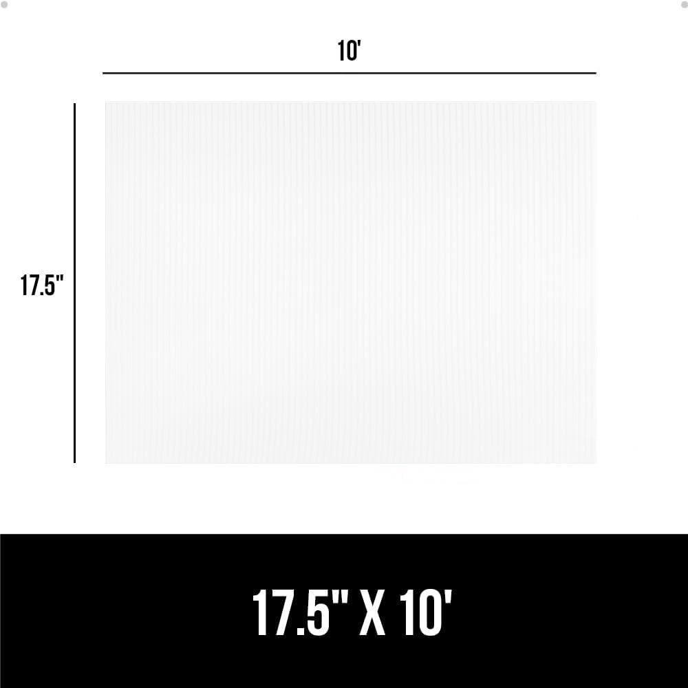 image:imageGORILLA GRIP DuraGuard Shelf Liner NonAdhesive Cabinet Liners for Kitchen Drawers Shelves Refrigerator Pantry Storage Bathroom Closet Durable Waterproof BPA Free Ribbed Plastic 12x20 ClearClear Ribbed