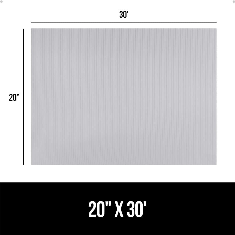 image:imageGORILLA GRIP DuraGuard Shelf Liner NonAdhesive Cabinet Liners for Kitchen Drawers Shelves Refrigerator Pantry Storage Bathroom Closet Durable Waterproof BPA Free Ribbed Plastic 12x20 ClearLight Gray Ribbed