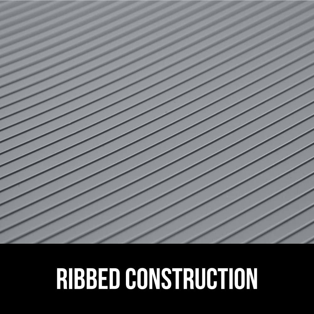 image:imageGORILLA GRIP DuraGuard Shelf Liner NonAdhesive Cabinet Liners for Kitchen Drawers Shelves Refrigerator Pantry Storage Bathroom Closet Durable Waterproof BPA Free Ribbed Plastic 12x20 ClearGray Ribbed