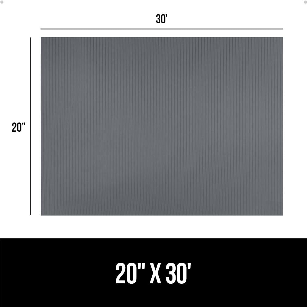 image:imageGORILLA GRIP DuraGuard Shelf Liner NonAdhesive Cabinet Liners for Kitchen Drawers Shelves Refrigerator Pantry Storage Bathroom Closet Durable Waterproof BPA Free Ribbed Plastic 12x20 ClearGray Ribbed