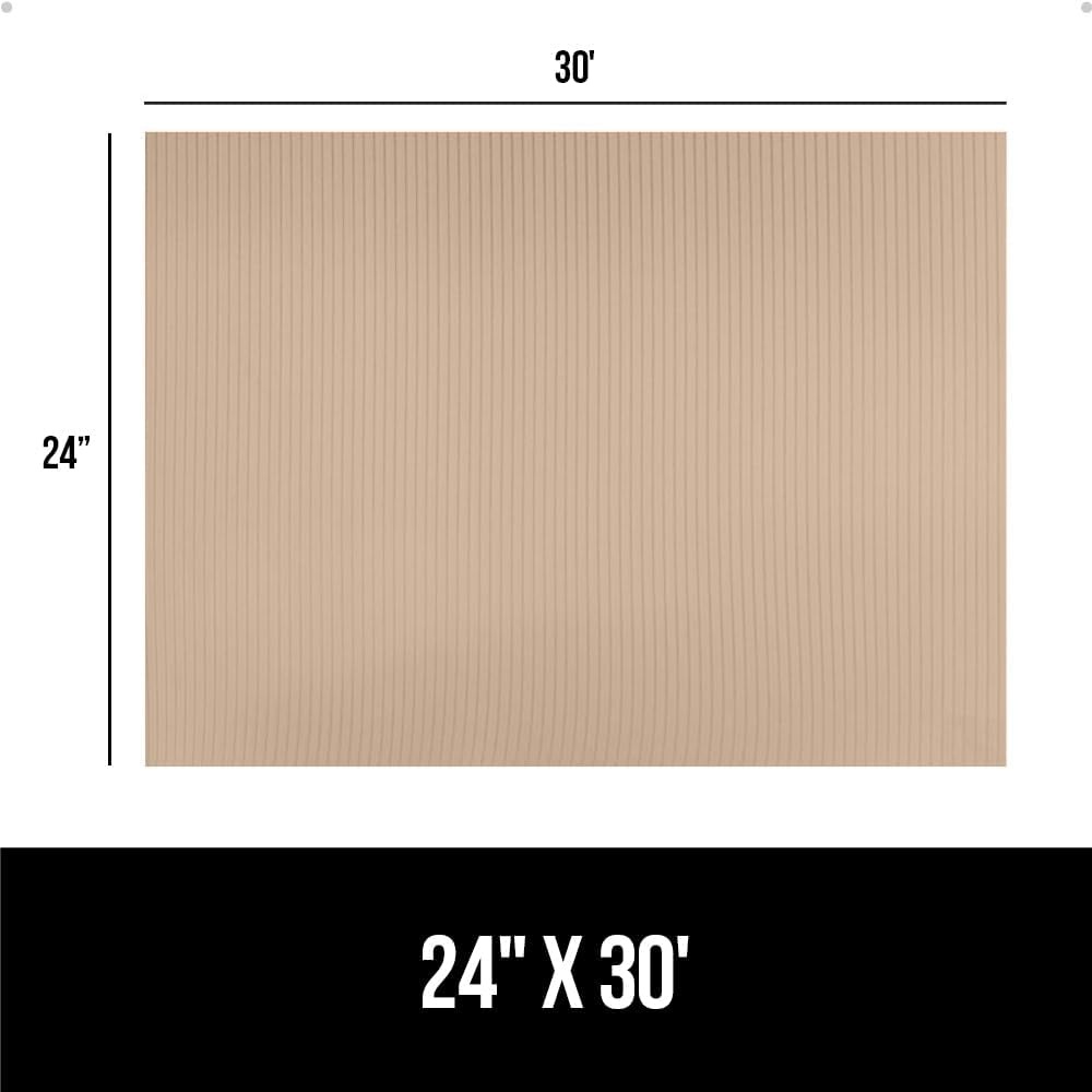 image:imageGORILLA GRIP DuraGuard Shelf Liner NonAdhesive Cabinet Liners for Kitchen Drawers Shelves Refrigerator Pantry Storage Bathroom Closet Durable Waterproof BPA Free Ribbed Plastic 12x20 ClearBeige Opaque Ribbed
