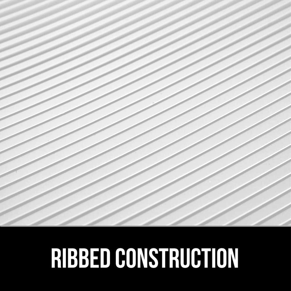image:imageGORILLA GRIP DuraGuard Shelf Liner NonAdhesive Cabinet Liners for Kitchen Drawers Shelves Refrigerator Pantry Storage Bathroom Closet Durable Waterproof BPA Free Ribbed Plastic 12x20 ClearClear Ribbed