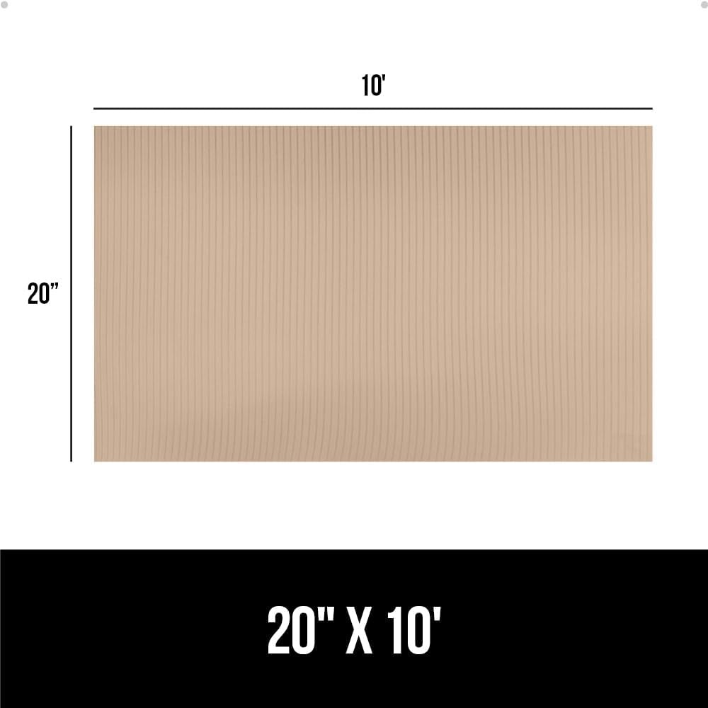 image:imageGORILLA GRIP DuraGuard Shelf Liner NonAdhesive Cabinet Liners for Kitchen Drawers Shelves Refrigerator Pantry Storage Bathroom Closet Durable Waterproof BPA Free Ribbed Plastic 12x20 ClearBeige Opaque Ribbed