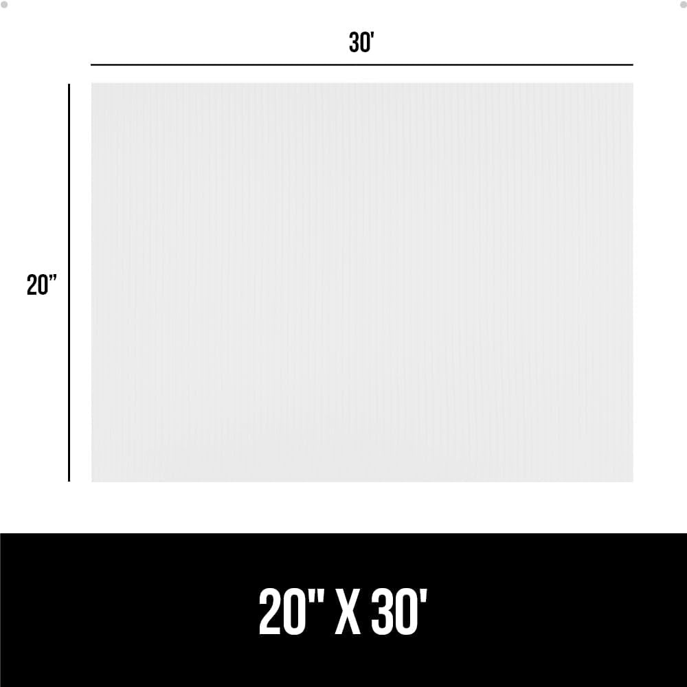 image:imageGORILLA GRIP DuraGuard Shelf Liner NonAdhesive Cabinet Liners for Kitchen Drawers Shelves Refrigerator Pantry Storage Bathroom Closet Durable Waterproof BPA Free Ribbed Plastic 12x20 ClearBright White Ribbed