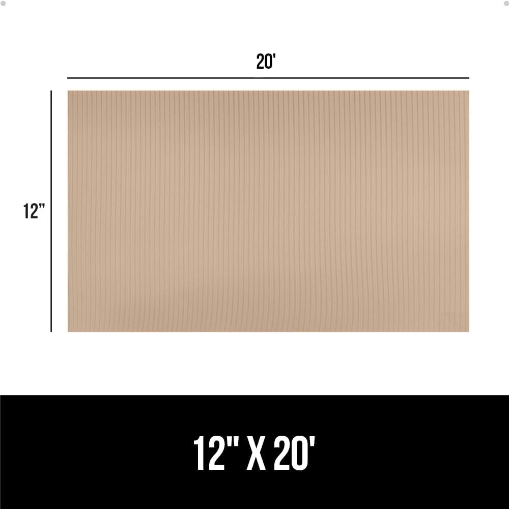 image:imageGORILLA GRIP DuraGuard Shelf Liner NonAdhesive Cabinet Liners for Kitchen Drawers Shelves Refrigerator Pantry Storage Bathroom Closet Durable Waterproof BPA Free Ribbed Plastic 12x20 ClearBeige Opaque Ribbed
