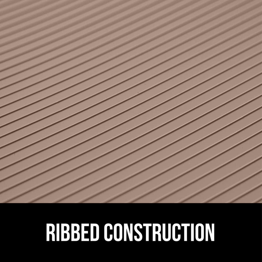 image:imageGORILLA GRIP DuraGuard Shelf Liner NonAdhesive Cabinet Liners for Kitchen Drawers Shelves Refrigerator Pantry Storage Bathroom Closet Durable Waterproof BPA Free Ribbed Plastic 12x20 ClearBeige Opaque Ribbed