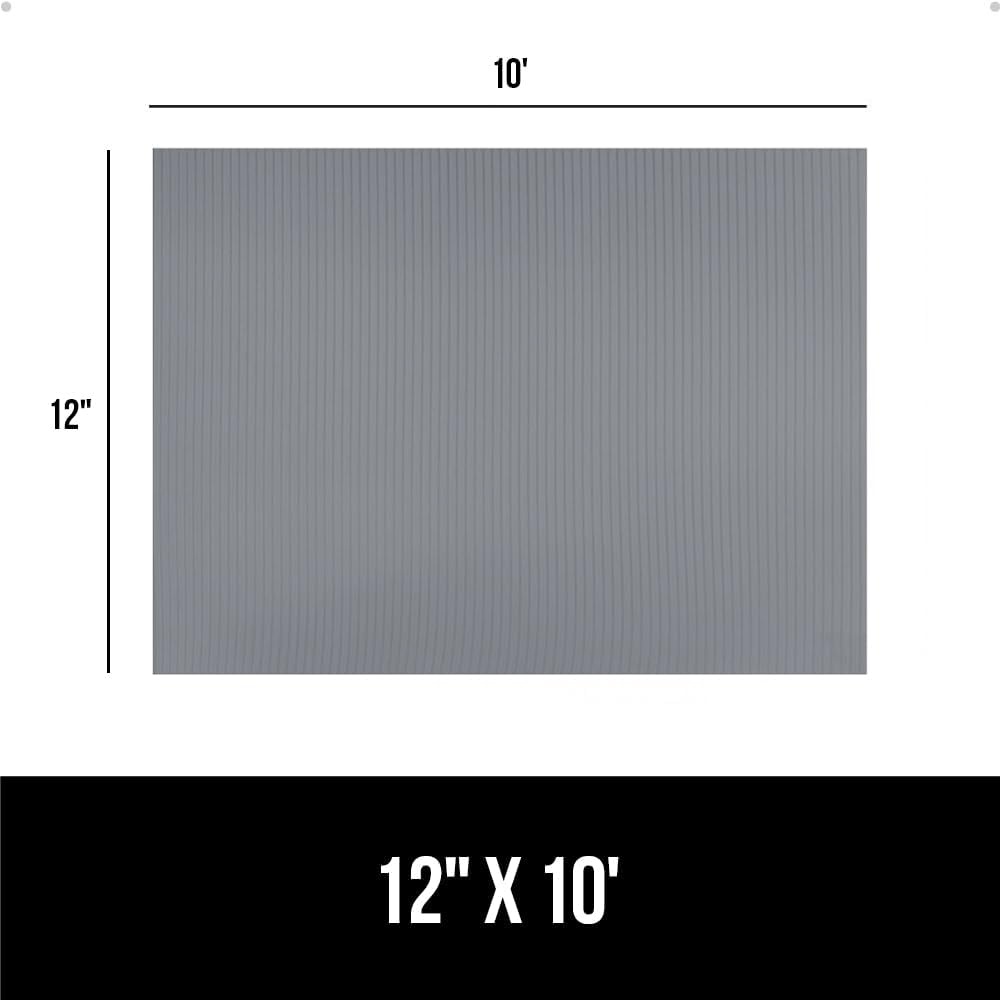 image:imageGORILLA GRIP DuraGuard Shelf Liner NonAdhesive Cabinet Liners for Kitchen Drawers Shelves Refrigerator Pantry Storage Bathroom Closet Durable Waterproof BPA Free Ribbed Plastic 12x20 ClearGray Ribbed