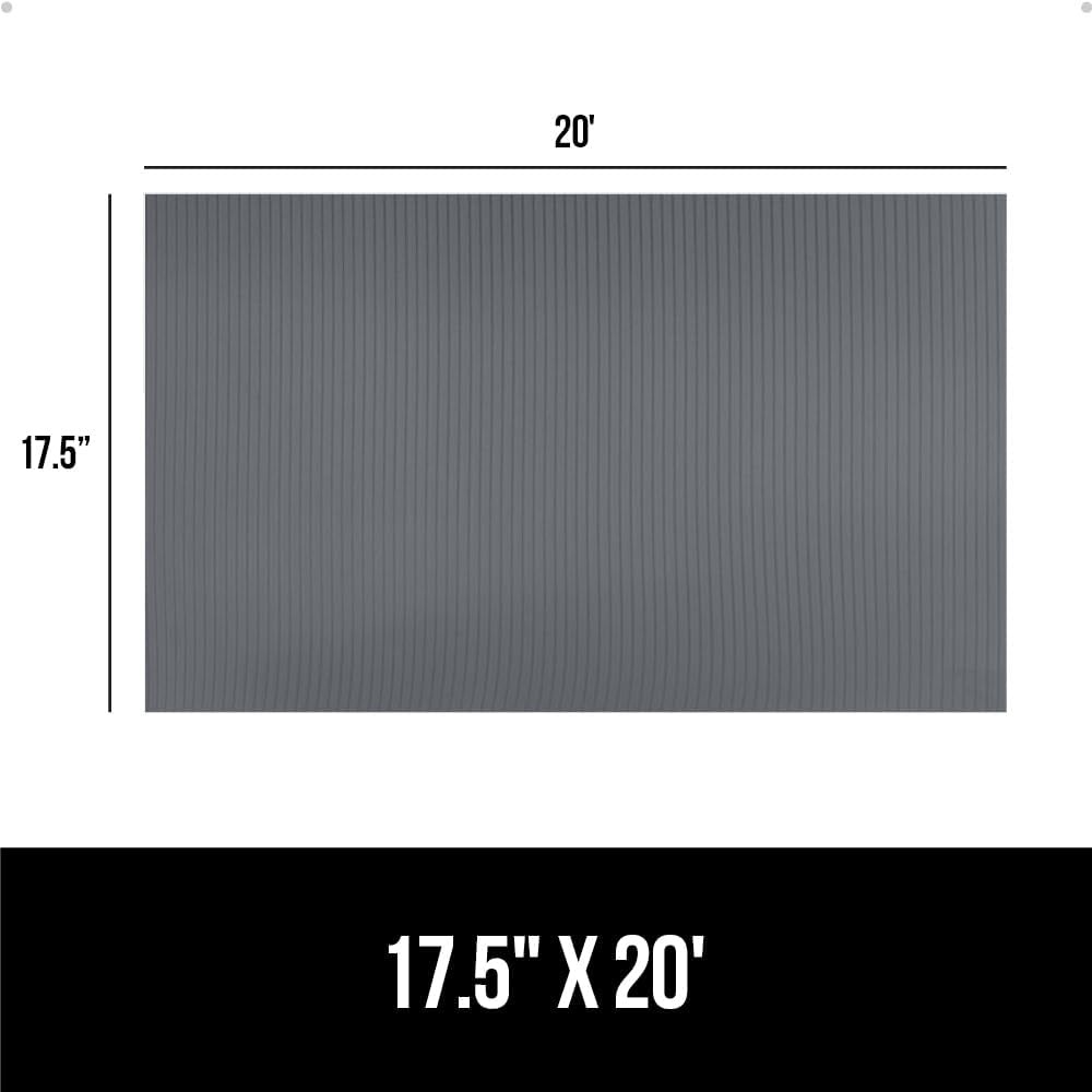 image:imageGORILLA GRIP DuraGuard Shelf Liner NonAdhesive Cabinet Liners for Kitchen Drawers Shelves Refrigerator Pantry Storage Bathroom Closet Durable Waterproof BPA Free Ribbed Plastic 12x20 ClearGray Ribbed
