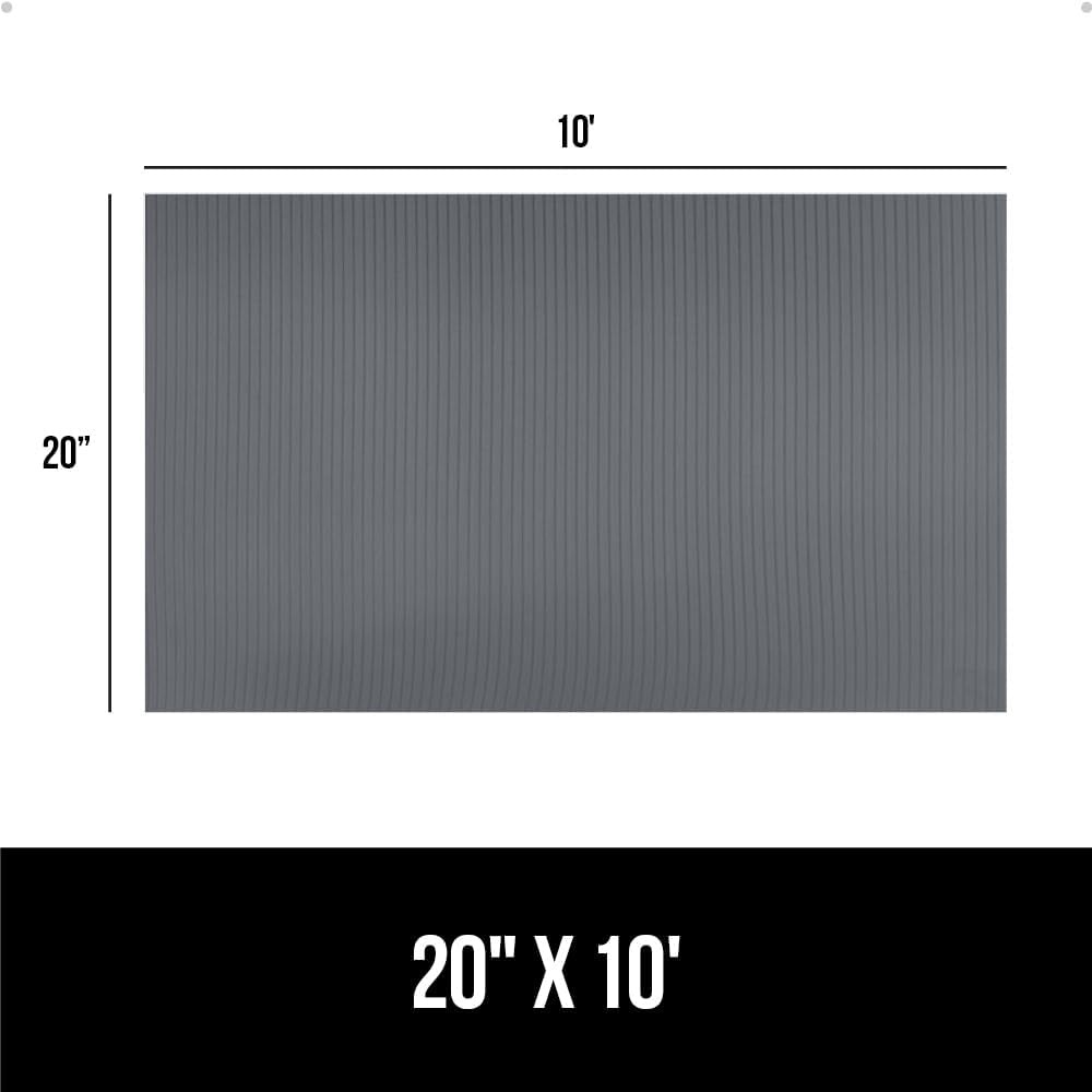 image:imageGORILLA GRIP DuraGuard Shelf Liner NonAdhesive Cabinet Liners for Kitchen Drawers Shelves Refrigerator Pantry Storage Bathroom Closet Durable Waterproof BPA Free Ribbed Plastic 12x20 ClearGray Ribbed