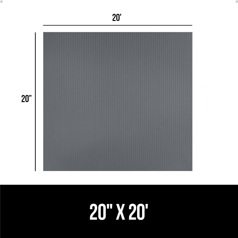 image:imageGORILLA GRIP DuraGuard Shelf Liner NonAdhesive Cabinet Liners for Kitchen Drawers Shelves Refrigerator Pantry Storage Bathroom Closet Durable Waterproof BPA Free Ribbed Plastic 12x20 ClearGray Ribbed