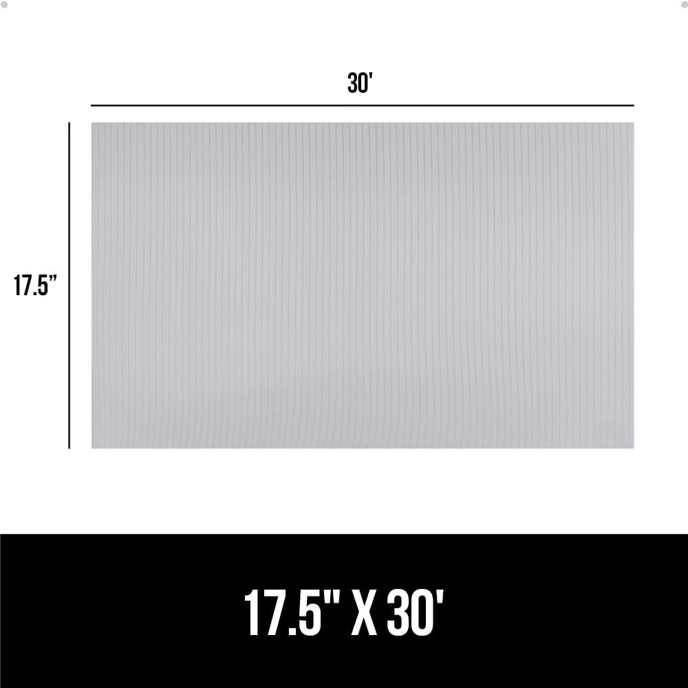 image:imageGORILLA GRIP DuraGuard Shelf Liner NonAdhesive Cabinet Liners for Kitchen Drawers Shelves Refrigerator Pantry Storage Bathroom Closet Durable Waterproof BPA Free Ribbed Plastic 12x20 ClearLight Gray Ribbed