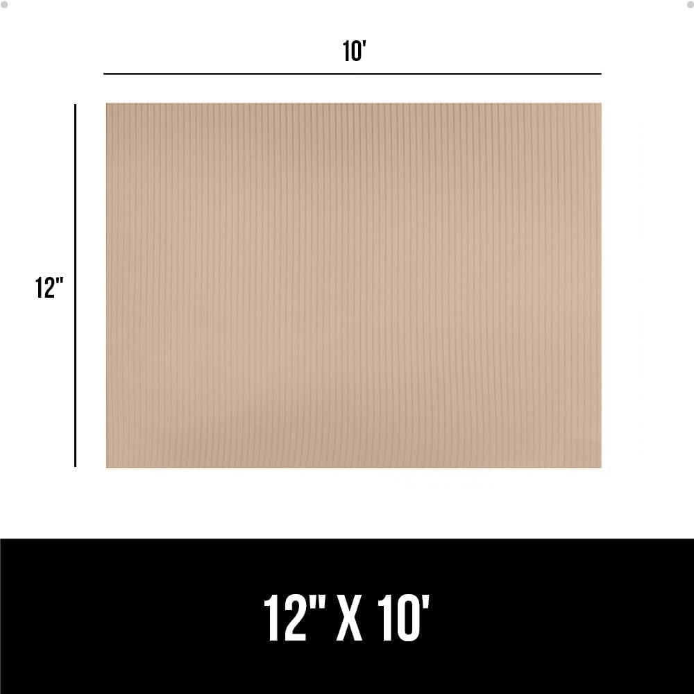 image:imageGORILLA GRIP DuraGuard Shelf Liner NonAdhesive Cabinet Liners for Kitchen Drawers Shelves Refrigerator Pantry Storage Bathroom Closet Durable Waterproof BPA Free Ribbed Plastic 12x20 ClearBeige Opaque Ribbed
