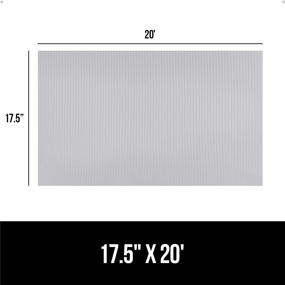 image:imageGORILLA GRIP DuraGuard Shelf Liner NonAdhesive Cabinet Liners for Kitchen Drawers Shelves Refrigerator Pantry Storage Bathroom Closet Durable Waterproof BPA Free Ribbed Plastic 12x20 ClearLight Gray Ribbed