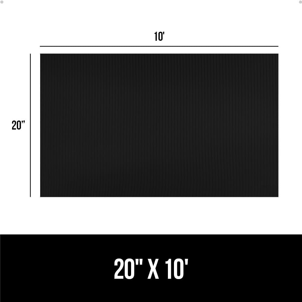 image:imageGORILLA GRIP DuraGuard Shelf Liner NonAdhesive Cabinet Liners for Kitchen Drawers Shelves Refrigerator Pantry Storage Bathroom Closet Durable Waterproof BPA Free Ribbed Plastic 12x20 ClearBlack Onyx Ribbed