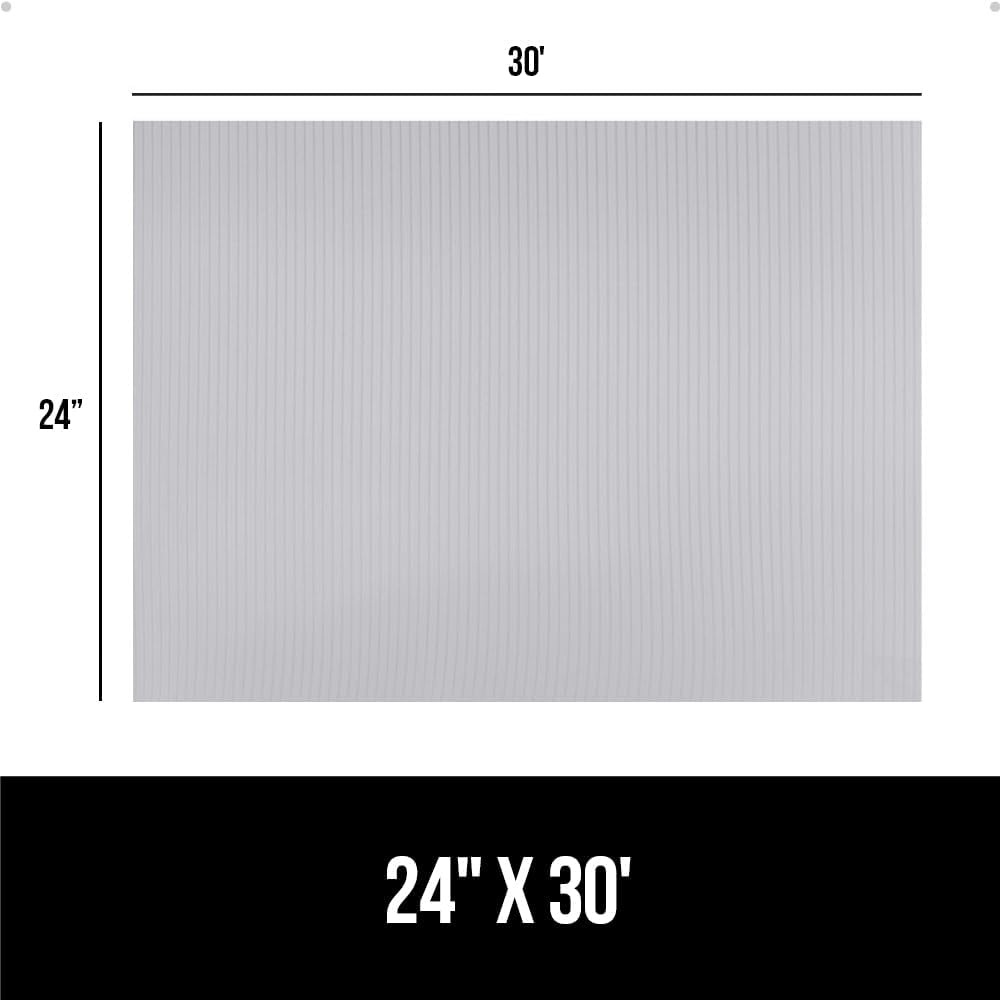image:imageGORILLA GRIP DuraGuard Shelf Liner NonAdhesive Cabinet Liners for Kitchen Drawers Shelves Refrigerator Pantry Storage Bathroom Closet Durable Waterproof BPA Free Ribbed Plastic 12x20 ClearLight Gray Ribbed