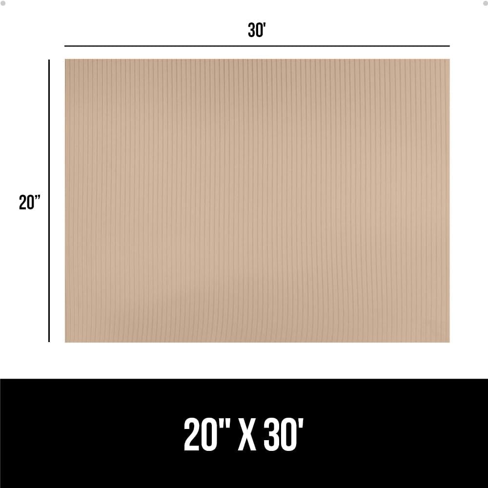 image:imageGORILLA GRIP DuraGuard Shelf Liner NonAdhesive Cabinet Liners for Kitchen Drawers Shelves Refrigerator Pantry Storage Bathroom Closet Durable Waterproof BPA Free Ribbed Plastic 12x20 ClearBeige Opaque Ribbed