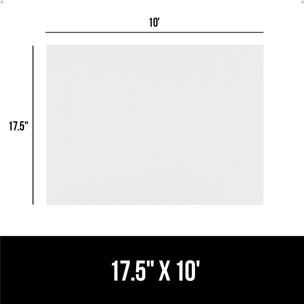 image:imageGORILLA GRIP DuraGuard Shelf Liner NonAdhesive Cabinet Liners for Kitchen Drawers Shelves Refrigerator Pantry Storage Bathroom Closet Durable Waterproof BPA Free Ribbed Plastic 12x20 ClearBright White Ribbed