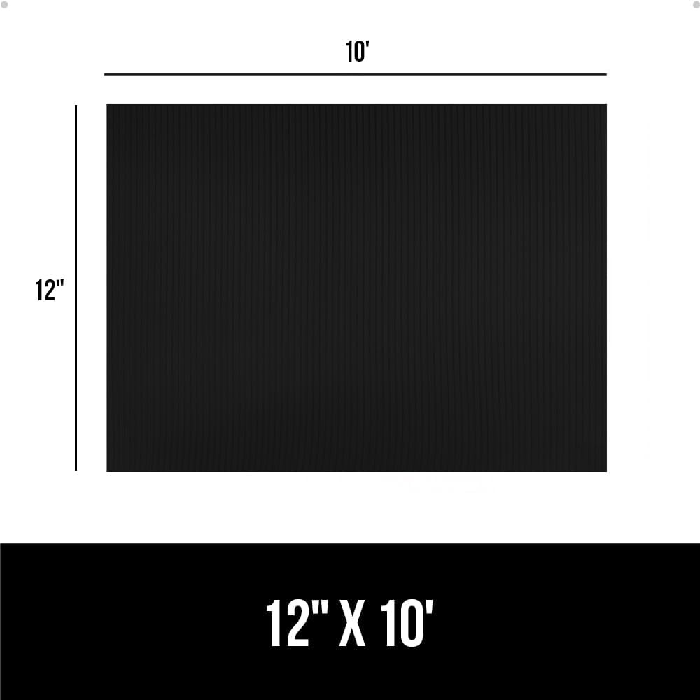 image:imageGORILLA GRIP DuraGuard Shelf Liner NonAdhesive Cabinet Liners for Kitchen Drawers Shelves Refrigerator Pantry Storage Bathroom Closet Durable Waterproof BPA Free Ribbed Plastic 12x20 ClearBlack Onyx Ribbed