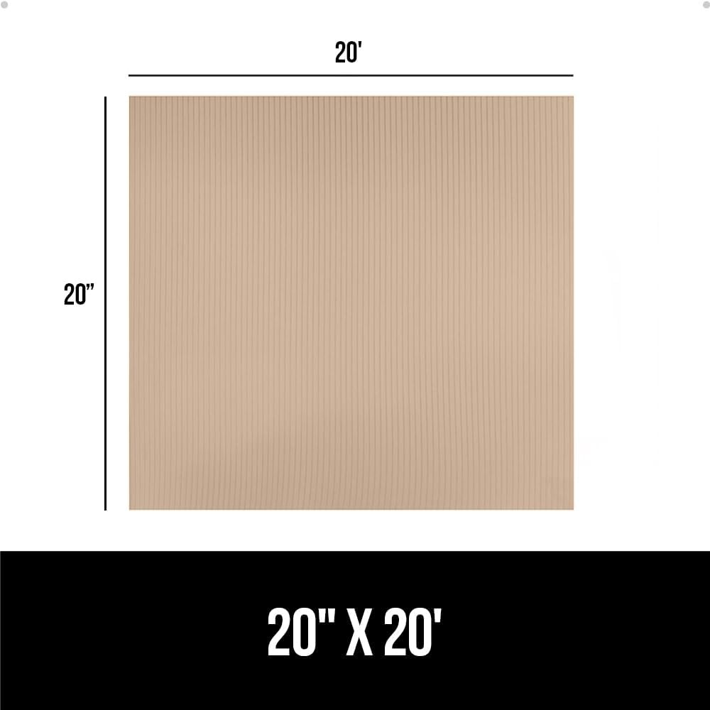 image:imageGORILLA GRIP DuraGuard Shelf Liner NonAdhesive Cabinet Liners for Kitchen Drawers Shelves Refrigerator Pantry Storage Bathroom Closet Durable Waterproof BPA Free Ribbed Plastic 12x20 ClearBeige Opaque Ribbed
