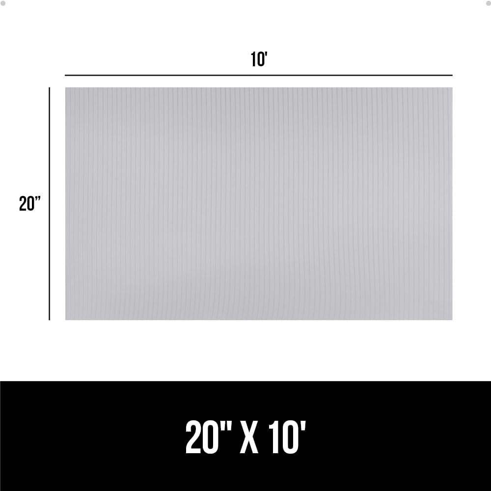 image:imageGORILLA GRIP DuraGuard Shelf Liner NonAdhesive Cabinet Liners for Kitchen Drawers Shelves Refrigerator Pantry Storage Bathroom Closet Durable Waterproof BPA Free Ribbed Plastic 12x20 ClearLight Gray Ribbed