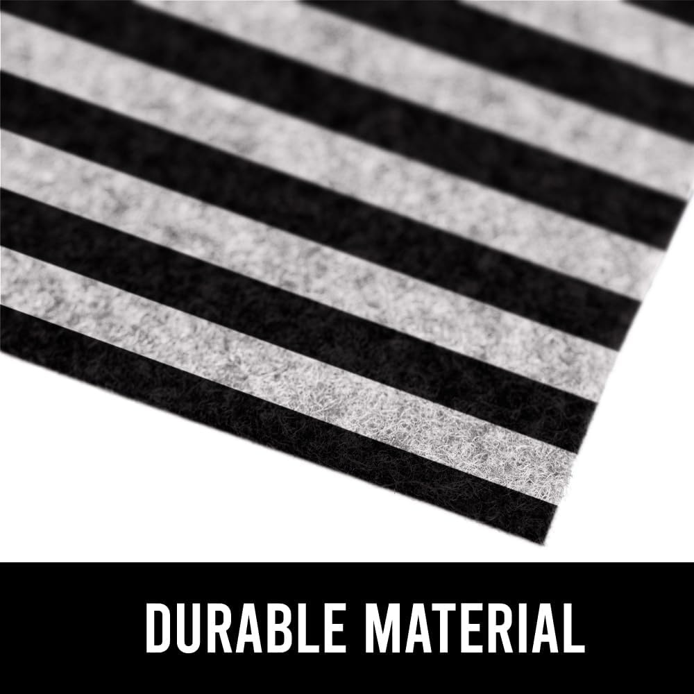 image:imageGORILLA GRIP LeakGuard NonAdhesive Under Sink Mat for Kitchen Cabinet Waterproof Quick Dry Shelf Liner Durable Absorbent Felt Mats for Bathroom Sinks Cabinets Dresser Easy to Trim 24x30 CharcoalStripe BlackWhite
