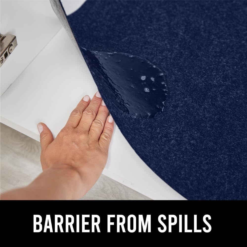 image:imageGORILLA GRIP LeakGuard NonAdhesive Under Sink Mat for Kitchen Cabinet Waterproof Quick Dry Shelf Liner Durable Absorbent Felt Mats for Bathroom Sinks Cabinets Dresser Easy to Trim 24x30 CharcoalNavy