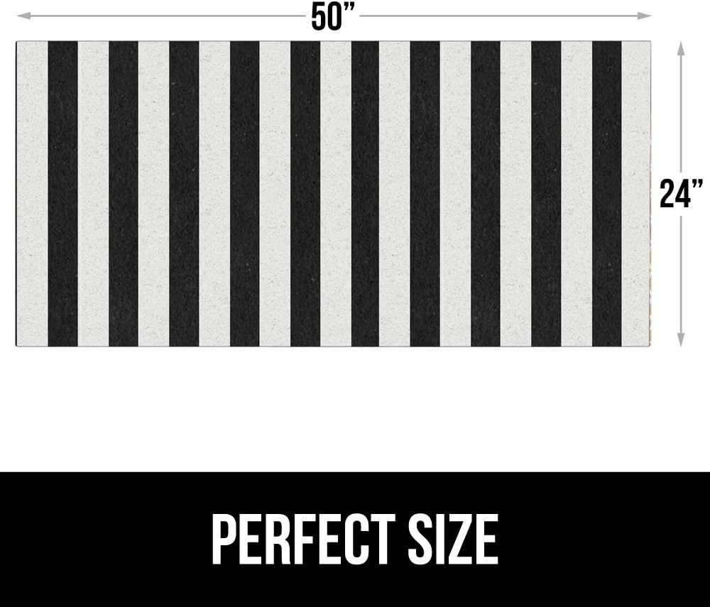 image:imageGORILLA GRIP LeakGuard NonAdhesive Under Sink Mat for Kitchen Cabinet Waterproof Quick Dry Shelf Liner Durable Absorbent Felt Mats for Bathroom Sinks Cabinets Dresser Easy to Trim 24x30 CharcoalStripe BlackWhite