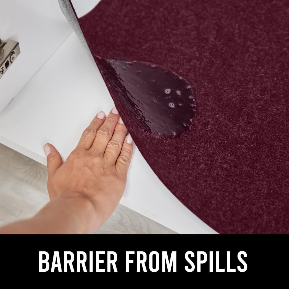 image:imageGORILLA GRIP LeakGuard NonAdhesive Under Sink Mat for Kitchen Cabinet Waterproof Quick Dry Shelf Liner Durable Absorbent Felt Mats for Bathroom Sinks Cabinets Dresser Easy to Trim 24x30 CharcoalWine