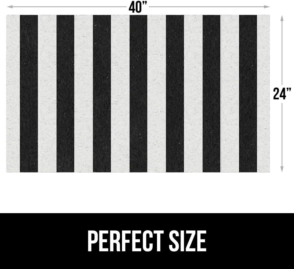 image:imageGORILLA GRIP LeakGuard NonAdhesive Under Sink Mat for Kitchen Cabinet Waterproof Quick Dry Shelf Liner Durable Absorbent Felt Mats for Bathroom Sinks Cabinets Dresser Easy to Trim 24x30 CharcoalStripe BlackWhite