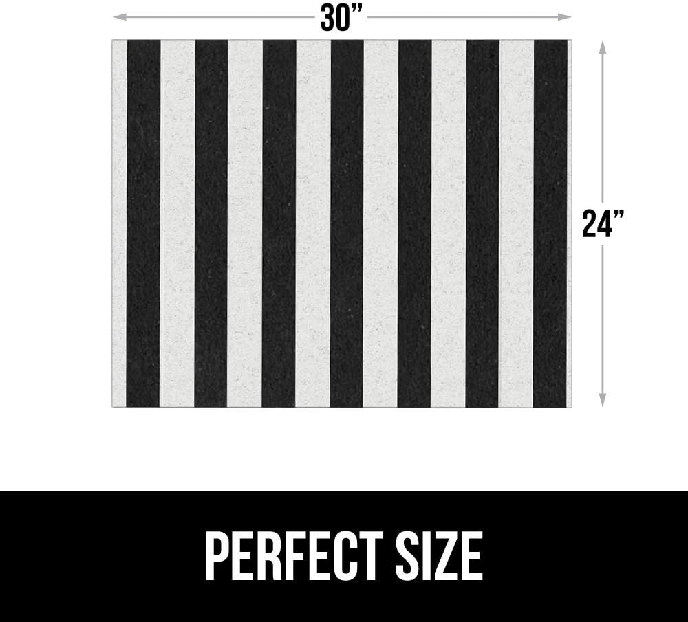 image:imageGORILLA GRIP LeakGuard NonAdhesive Under Sink Mat for Kitchen Cabinet Waterproof Quick Dry Shelf Liner Durable Absorbent Felt Mats for Bathroom Sinks Cabinets Dresser Easy to Trim 24x30 CharcoalStripe BlackWhite