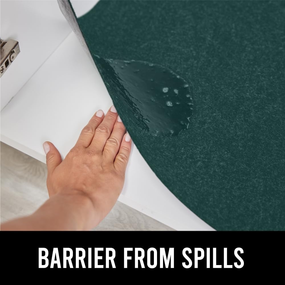 image:imageGORILLA GRIP LeakGuard NonAdhesive Under Sink Mat for Kitchen Cabinet Waterproof Quick Dry Shelf Liner Durable Absorbent Felt Mats for Bathroom Sinks Cabinets Dresser Easy to Trim 24x30 CharcoalHunter Green