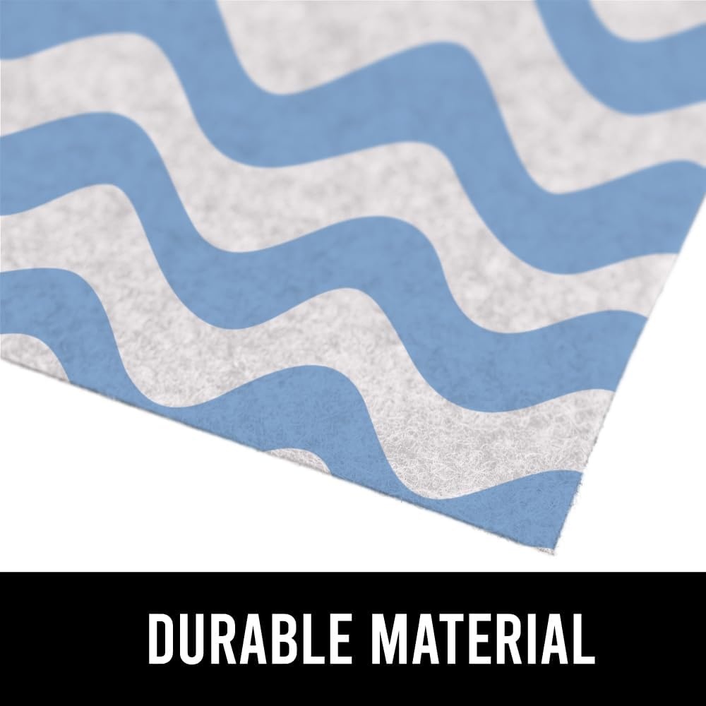 image:imageGORILLA GRIP LeakGuard NonAdhesive Under Sink Mat for Kitchen Cabinet Waterproof Quick Dry Shelf Liner Durable Absorbent Felt Mats for Bathroom Sinks Cabinets Dresser Easy to Trim 24x30 CharcoalWaves Sky BlueWhite