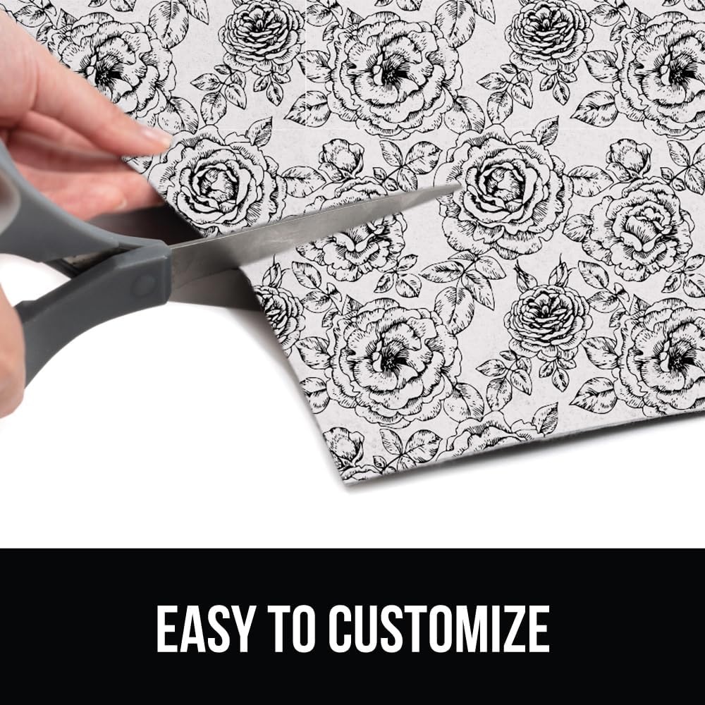 image:imageGORILLA GRIP LeakGuard NonAdhesive Under Sink Mat for Kitchen Cabinet Waterproof Quick Dry Shelf Liner Durable Absorbent Felt Mats for Bathroom Sinks Cabinets Dresser Easy to Trim 24x30 CharcoalFloral Gray