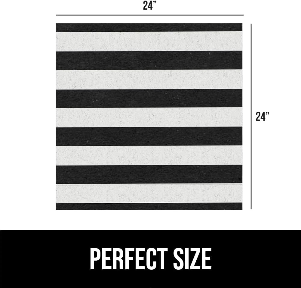 image:imageGORILLA GRIP LeakGuard NonAdhesive Under Sink Mat for Kitchen Cabinet Waterproof Quick Dry Shelf Liner Durable Absorbent Felt Mats for Bathroom Sinks Cabinets Dresser Easy to Trim 24x30 CharcoalStripe BlackWhite