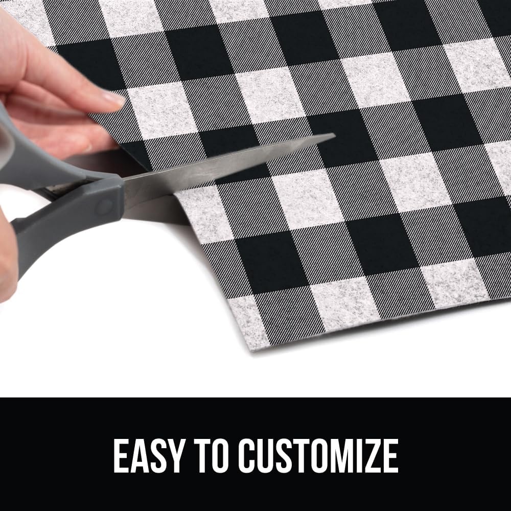 image:imageGORILLA GRIP LeakGuard NonAdhesive Under Sink Mat for Kitchen Cabinet Waterproof Quick Dry Shelf Liner Durable Absorbent Felt Mats for Bathroom Sinks Cabinets Dresser Easy to Trim 24x30 CharcoalBuffalo Checkered Black White