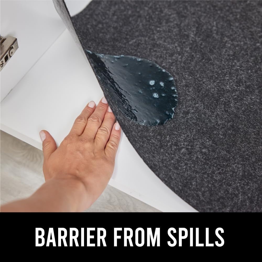 image:imageGORILLA GRIP LeakGuard NonAdhesive Under Sink Mat for Kitchen Cabinet Waterproof Quick Dry Shelf Liner Durable Absorbent Felt Mats for Bathroom Sinks Cabinets Dresser Easy to Trim 24x30 CharcoalCharcoal