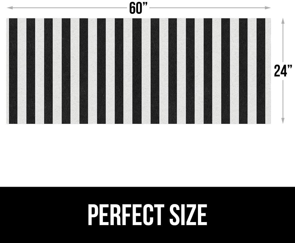 image:imageGORILLA GRIP LeakGuard NonAdhesive Under Sink Mat for Kitchen Cabinet Waterproof Quick Dry Shelf Liner Durable Absorbent Felt Mats for Bathroom Sinks Cabinets Dresser Easy to Trim 24x30 CharcoalStripe BlackWhite