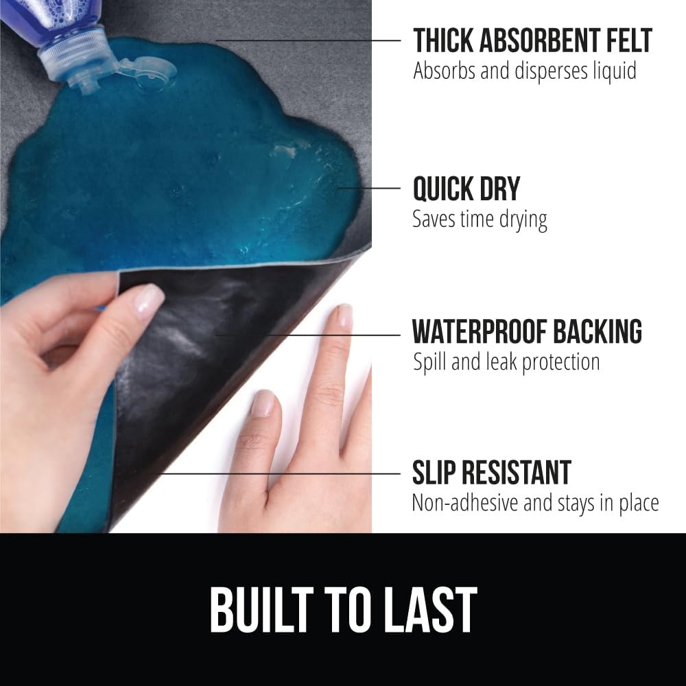 image:imageGORILLA GRIP LeakGuard NonAdhesive Under Sink Mat for Kitchen Cabinet Waterproof Quick Dry Shelf Liner Durable Absorbent Felt Mats for Bathroom Sinks Cabinets Dresser Easy to Trim 24x30 CharcoalCharcoal
