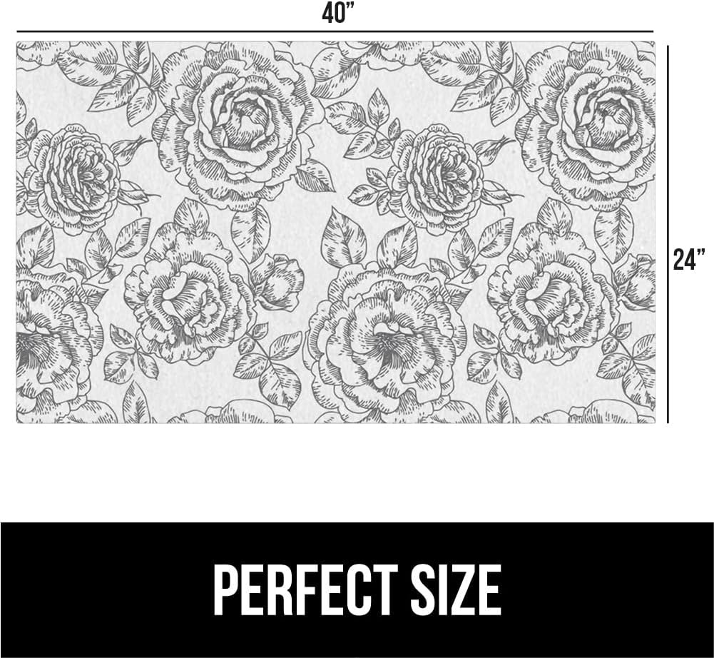 image:imageGORILLA GRIP LeakGuard NonAdhesive Under Sink Mat for Kitchen Cabinet Waterproof Quick Dry Shelf Liner Durable Absorbent Felt Mats for Bathroom Sinks Cabinets Dresser Easy to Trim 24x30 CharcoalFloral Gray