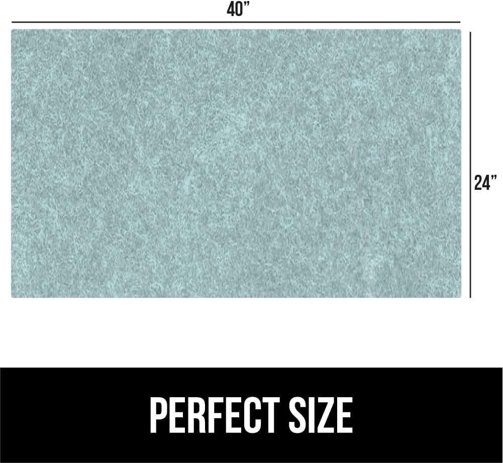image:imageGORILLA GRIP LeakGuard NonAdhesive Under Sink Mat for Kitchen Cabinet Waterproof Quick Dry Shelf Liner Durable Absorbent Felt Mats for Bathroom Sinks Cabinets Dresser Easy to Trim 24x30 CharcoalSpa Blue
