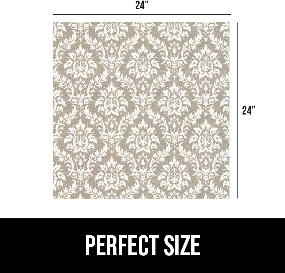 image:imageGORILLA GRIP LeakGuard NonAdhesive Under Sink Mat for Kitchen Cabinet Waterproof Quick Dry Shelf Liner Durable Absorbent Felt Mats for Bathroom Sinks Cabinets Dresser Easy to Trim 24x30 CharcoalDamask TaupeCream