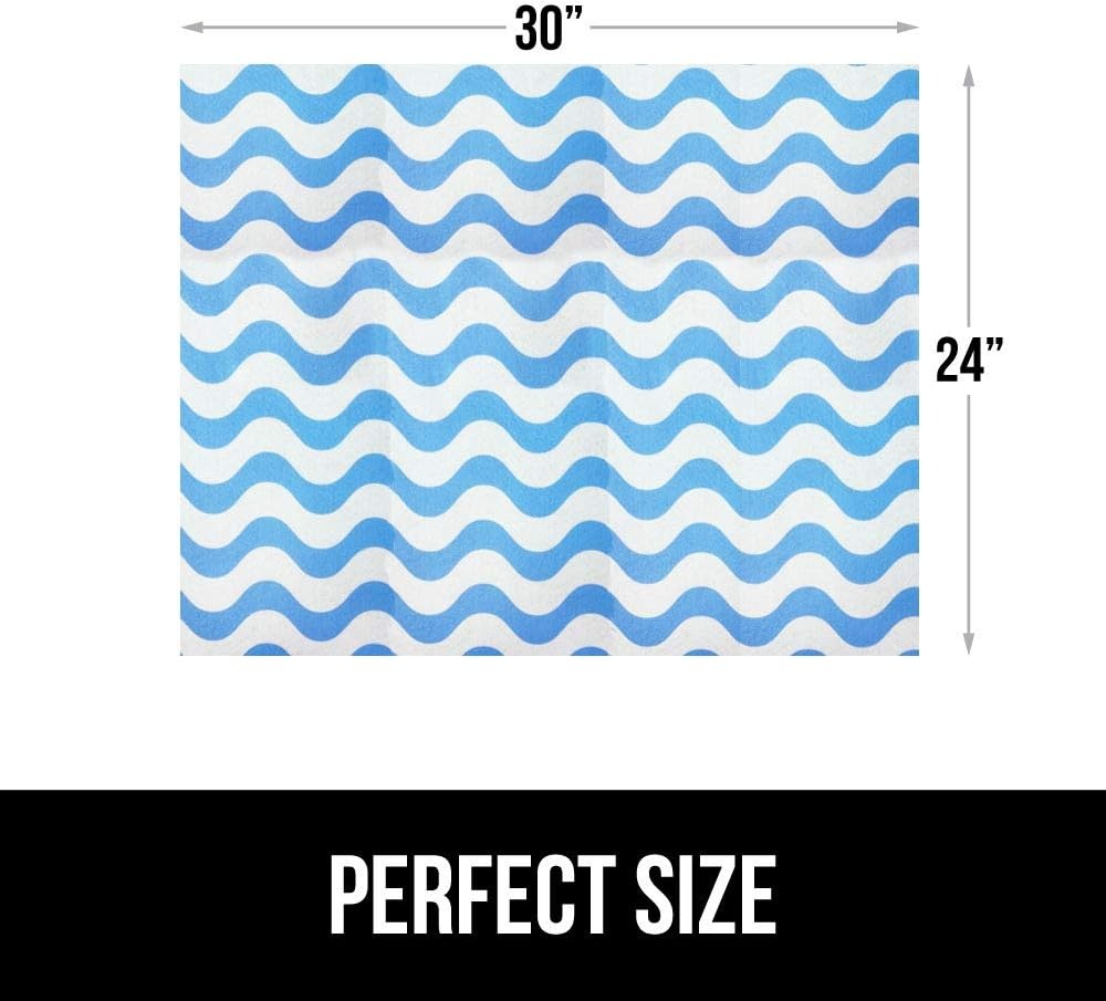 image:imageGORILLA GRIP LeakGuard NonAdhesive Under Sink Mat for Kitchen Cabinet Waterproof Quick Dry Shelf Liner Durable Absorbent Felt Mats for Bathroom Sinks Cabinets Dresser Easy to Trim 24x30 CharcoalWaves Sky BlueWhite