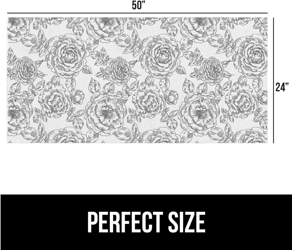 image:imageGORILLA GRIP LeakGuard NonAdhesive Under Sink Mat for Kitchen Cabinet Waterproof Quick Dry Shelf Liner Durable Absorbent Felt Mats for Bathroom Sinks Cabinets Dresser Easy to Trim 24x30 CharcoalFloral Gray
