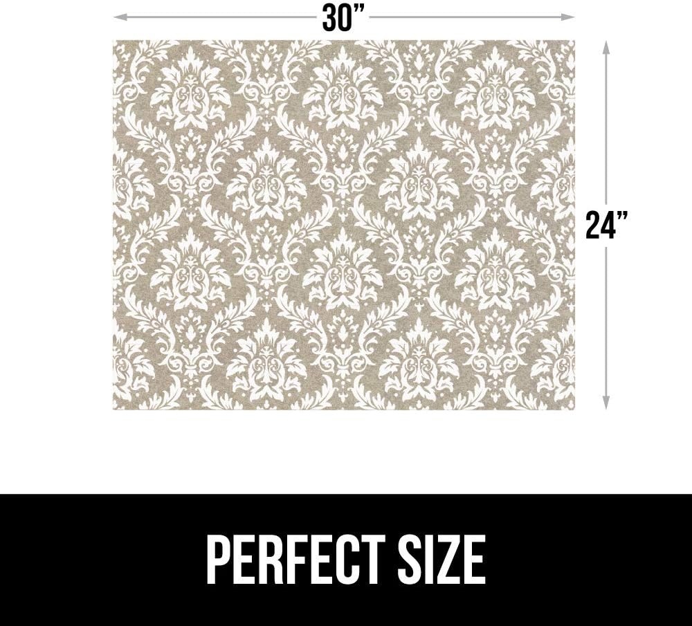image:imageGORILLA GRIP LeakGuard NonAdhesive Under Sink Mat for Kitchen Cabinet Waterproof Quick Dry Shelf Liner Durable Absorbent Felt Mats for Bathroom Sinks Cabinets Dresser Easy to Trim 24x30 CharcoalDamask TaupeCream