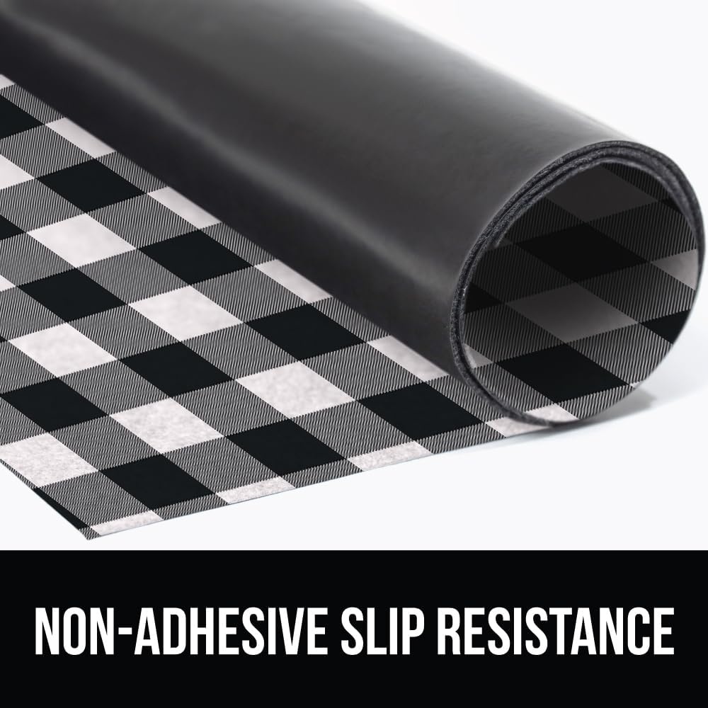 image:imageGORILLA GRIP LeakGuard NonAdhesive Under Sink Mat for Kitchen Cabinet Waterproof Quick Dry Shelf Liner Durable Absorbent Felt Mats for Bathroom Sinks Cabinets Dresser Easy to Trim 24x30 CharcoalBuffalo Checkered Black White