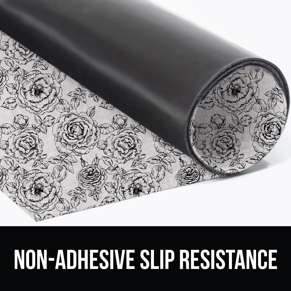 image:imageGORILLA GRIP LeakGuard NonAdhesive Under Sink Mat for Kitchen Cabinet Waterproof Quick Dry Shelf Liner Durable Absorbent Felt Mats for Bathroom Sinks Cabinets Dresser Easy to Trim 24x30 CharcoalFloral Gray