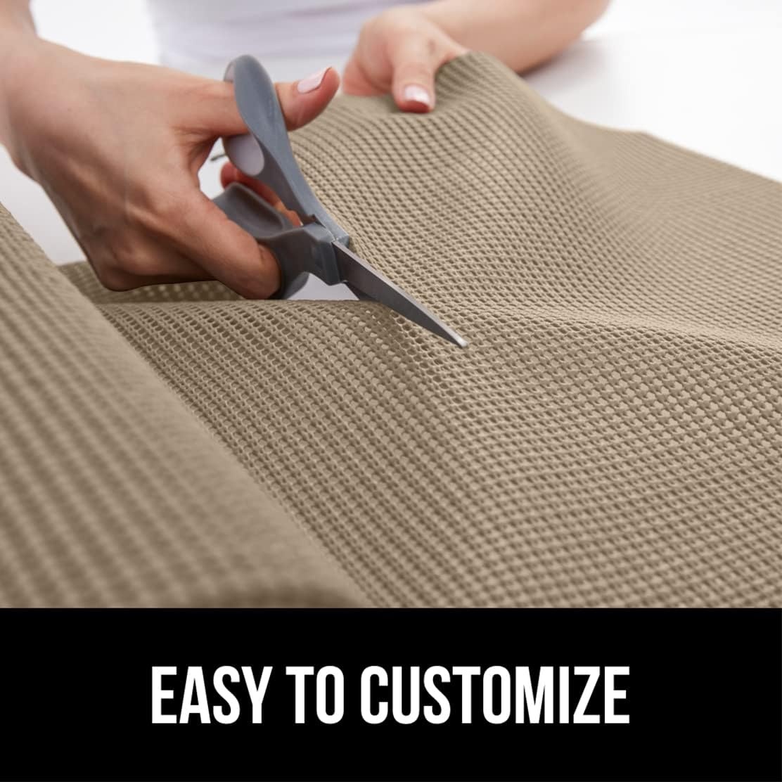image:imageGORILLA GRIP powerGRIP Drawer Shelf and Cabinet Liner Thick Strong Hold NonAdhesive Liners Protect Kitchen Cabinets and Cupboard Bathroom Drawers Easy Install Breathable Mat 12 x10 BeigeBeige
