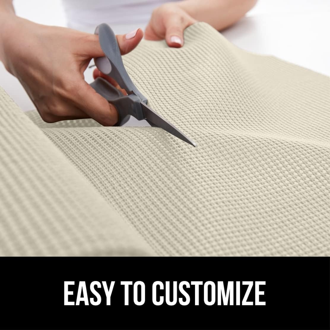 image:imageGORILLA GRIP powerGRIP Drawer Shelf and Cabinet Liner Thick Strong Hold NonAdhesive Liners Protect Kitchen Cabinets and Cupboard Bathroom Drawers Easy Install Breathable Mat 12 x10 BeigeCream